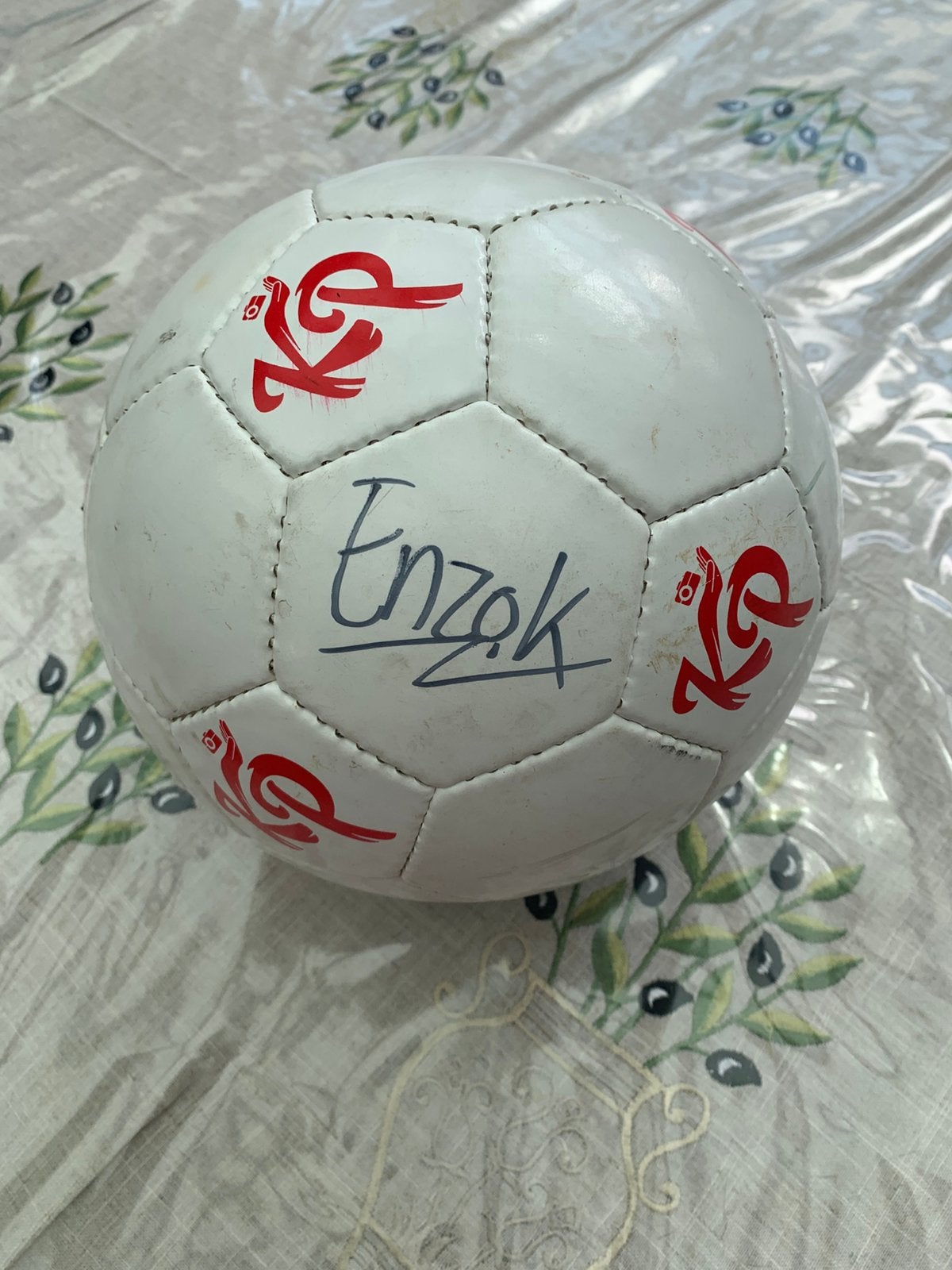 Voetbal gesigneerde door Enzo Knol!, Ophalen, Gebruikt, Bal