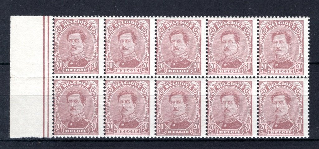 140C MNH 1922 - TYPE IV Z.M. Koning Albert 1 10 stuks, Verzenden, Postfris, Postfris