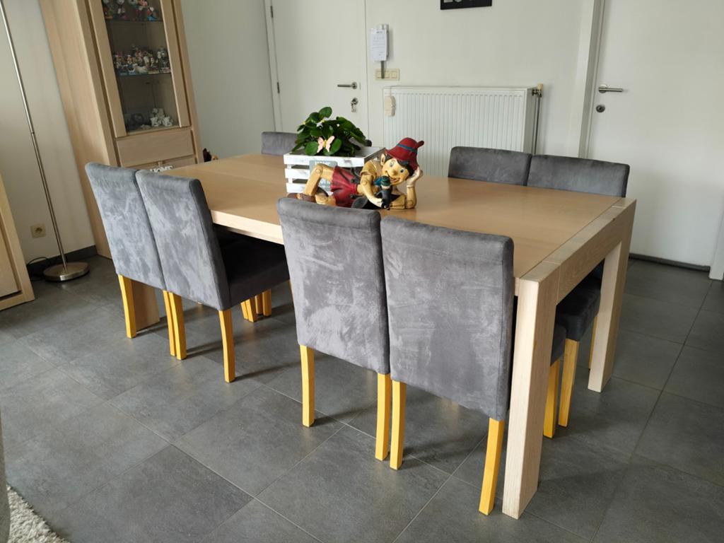 Tafel en 8 stoelen GRATIS OPHALEN !!!, Huis en Inrichting, Ophalen, Gebruikt, Landelijk