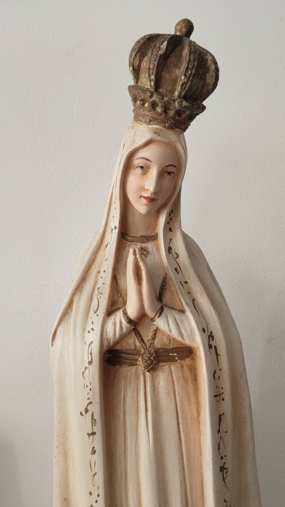 Antiek groot plaasteren beeld Fatima, Ophalen