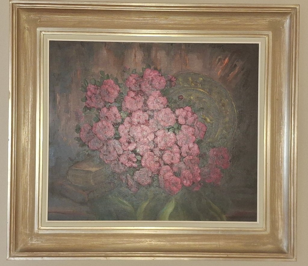 Te koop, Peinture acrylique, Enlèvement, Encadré, Fleurs