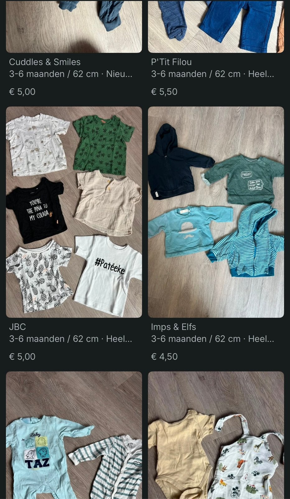 Pakket kleding maat 62, Ophalen of Verzenden, Zo goed als nieuw, Maat 62