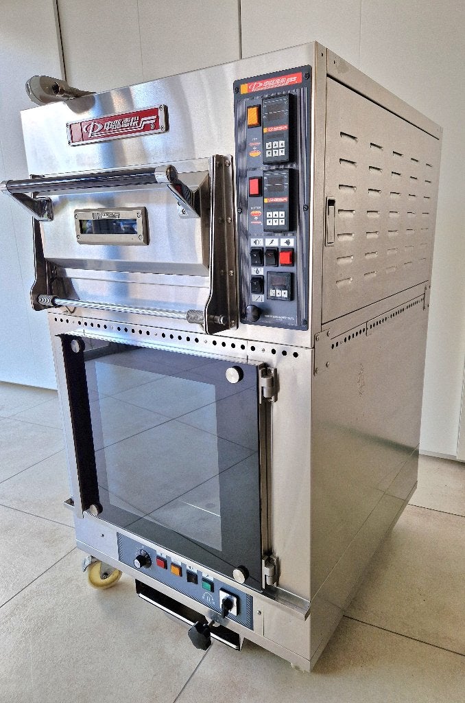 Microbakkerij Deck oven Steen-Stoom ovenset + Rijskast, Four à vapeur, Comme neuf, Enlèvement, 60 cm ou plus