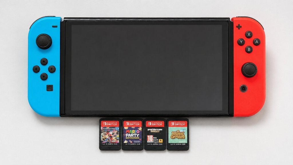 Nintendo Switch OLED + 4 games + beschermhoes, Switch OLED, Met games, Nieuw, Ophalen of Verzenden