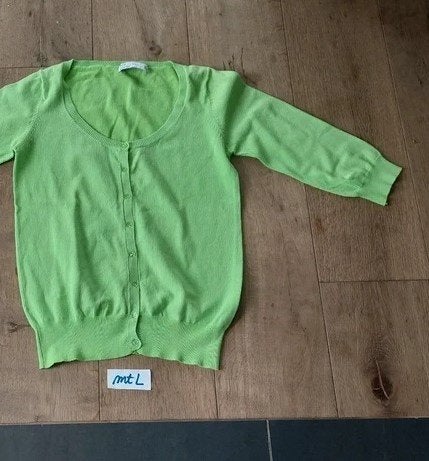 Zara : mintgroen vest cardigan gilet 2/3 mouwen maat L, Taille 42/44 (L), Enlèvement ou Envoi, Comme neuf, Vert