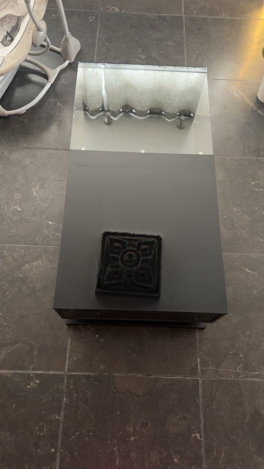 Salontafel met led, Huis en Inrichting, Ophalen, 100 tot 150 cm, Zo goed als nieuw, 50 tot 75 cm