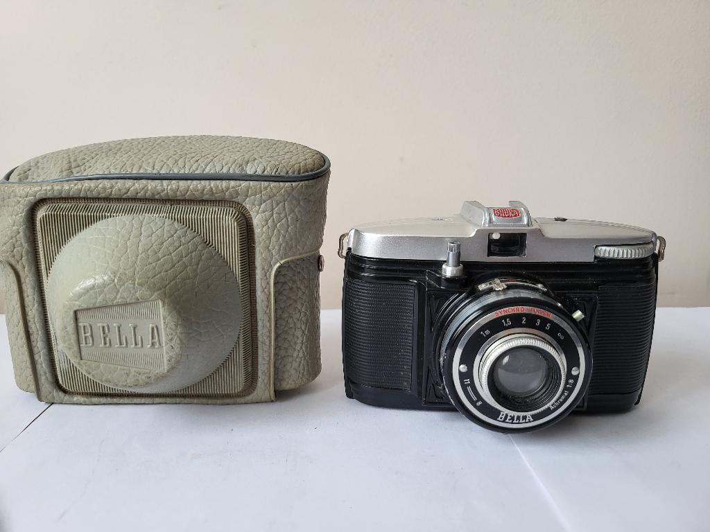Appareil photo Bilora Bella (Années 50) + Étui d'origine, Ophalen of Verzenden