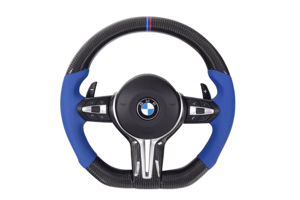 BMW M Sportstuur carbon & blauw leder F-serie, Auto-onderdelen, Niet ingevuld, Verzenden, Niet ingevuld, Nieuw