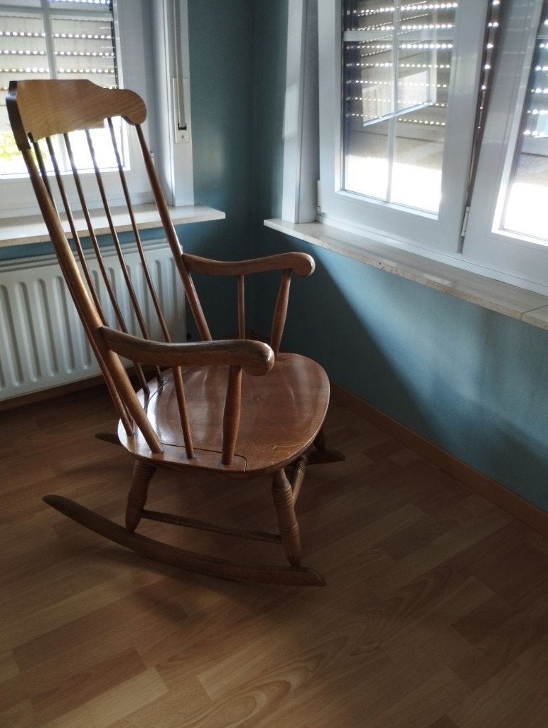 schommelstoel, Huis en Inrichting, Ophalen, Gebruikt, Bruin, Eén