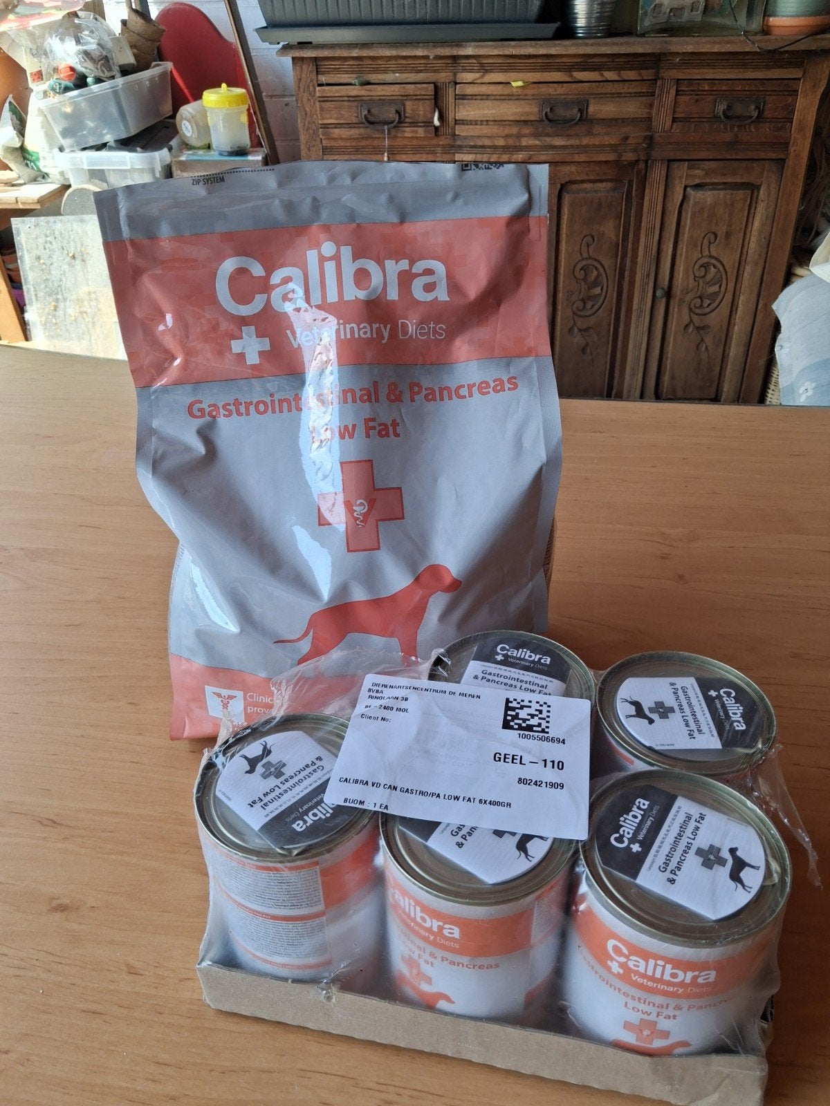 Calibra gastrointestinal & pancreas low fat voeding, Enlèvement, Chien