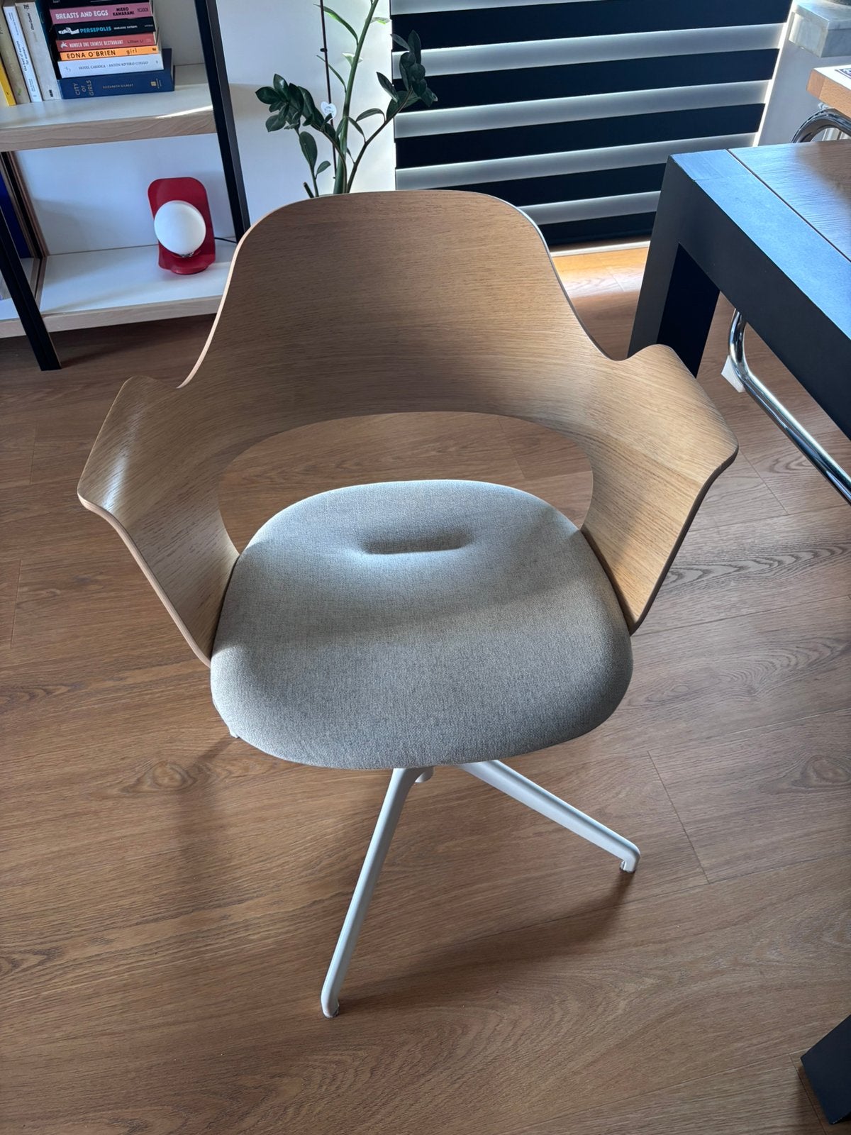 Bureaustoel Fjällberget aluminium, eikenhout en polyester, Ophalen, Zo goed als nieuw, Beige, Bureaustoel