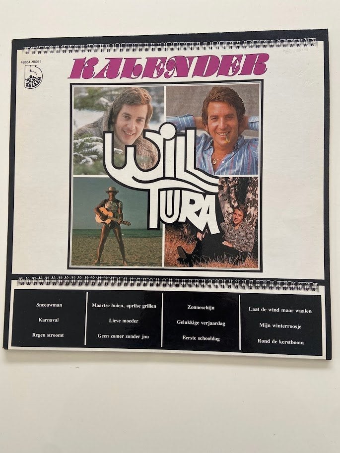 Uiterst zeldzame 50j oude LP KALENDER uit 1976 van WILL TURA, Cd's en Dvd's, Ophalen, Complilatie, Levenslied of Smartlap, 12 inch