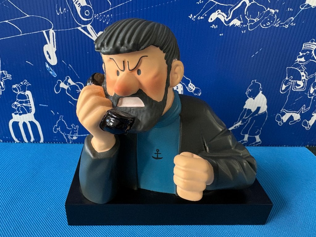 Hergé — Haddock-buste aan de telefoon, Ophalen, Gebruikt