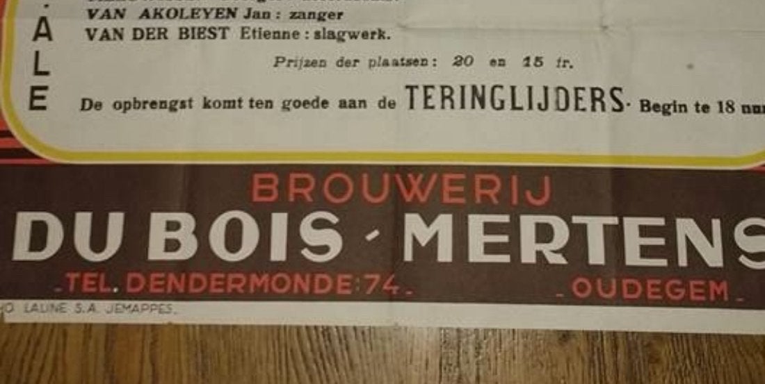Je cherche une affiche Dubois-Mertens, Collections, Marques & Objets publicitaires, Comme neuf, Enlèvement