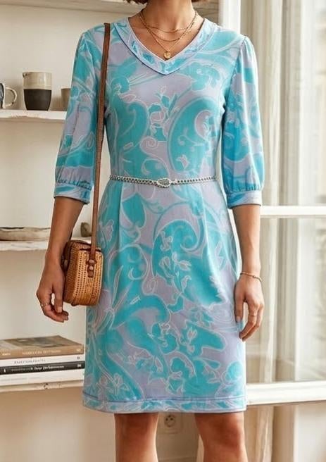 vintage blauwe zomerjurk, Envoi