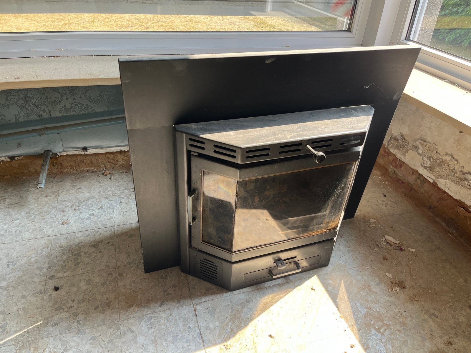 Inbouwhaard op hout, Maison & Meubles, Cheminées, Enlèvement, Utilisé, Encastré, Cheminée au bois