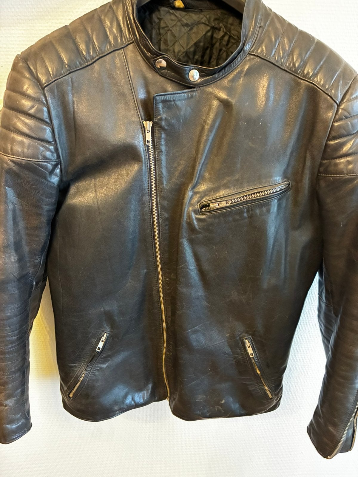 Vintage lederen motovest, Ophalen, Tweedehands, Dames, Jas | leer
