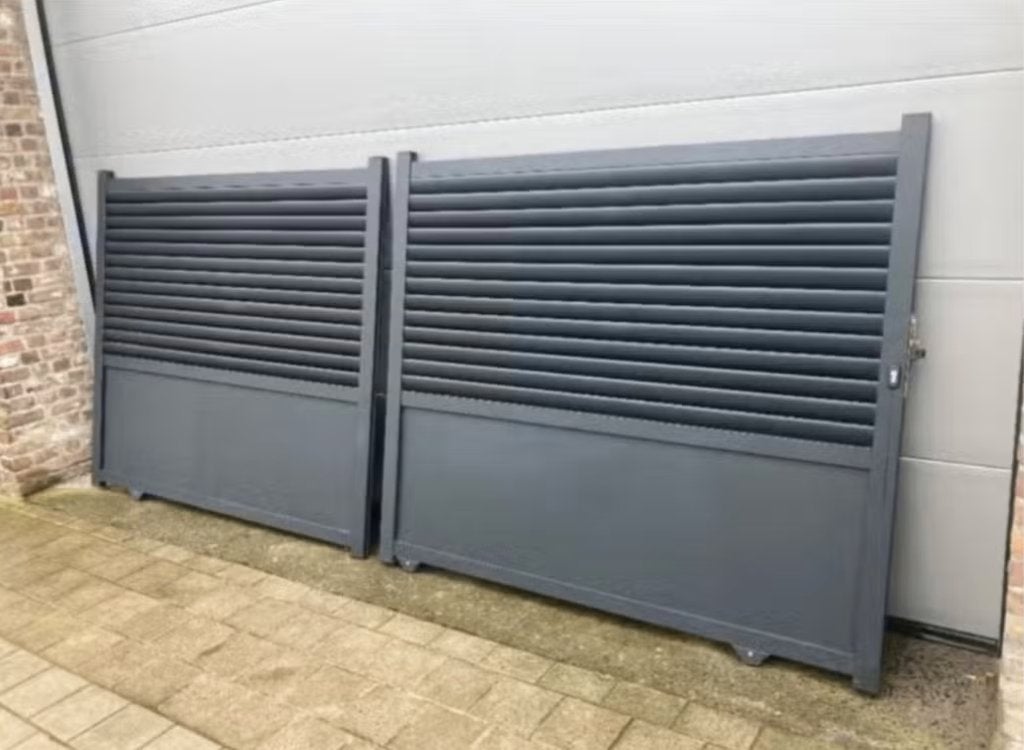 SHOWROOMMODEL schuifpoort aluminium VERO, Jardin & Terrasse, Enlèvement, Utilisé, Aluminium, Porte coulissante