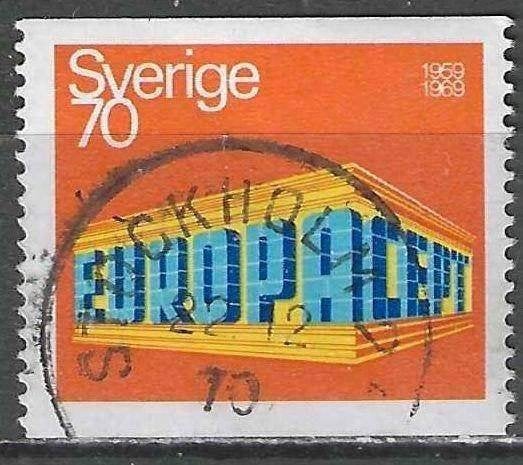 Suède 1969 - Yvert 615 - Timbre Europe - 70 Ore (ST), Envoi, Suède, Affranchi