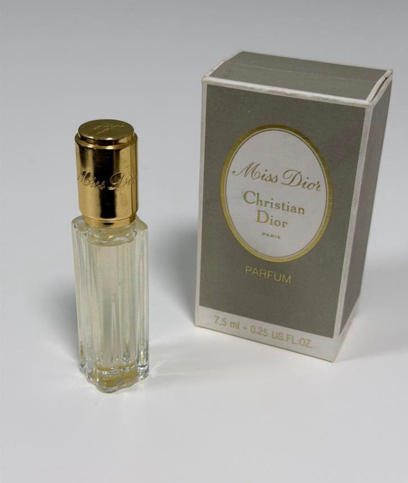 Parfum Miss Dior Vintage 1970 7,5 ml Splash neuf avec boîte, Collections, Parfums, Neuf, Bouteille de parfum, Plein, Enlèvement ou Envoi