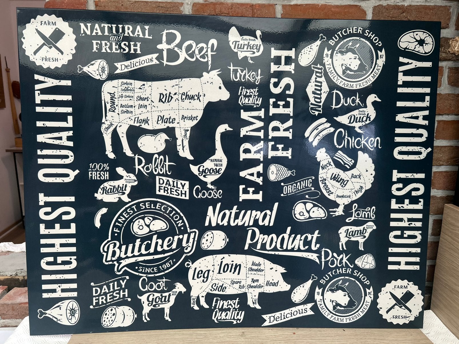 Crédence de cuisine, Maison & Meubles, Avec image, Enlèvement, Utilisé, Métal