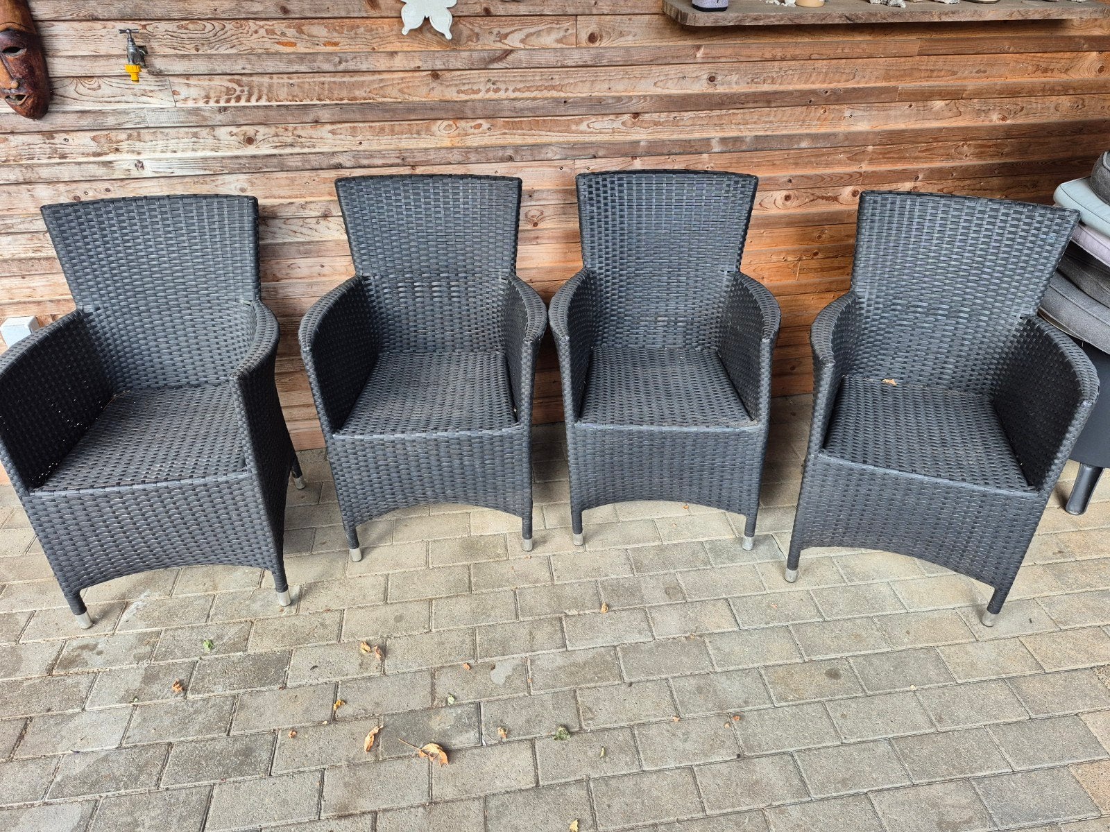 Set 5 tuinstoelen zonder kussens, Enlèvement, Comme neuf
