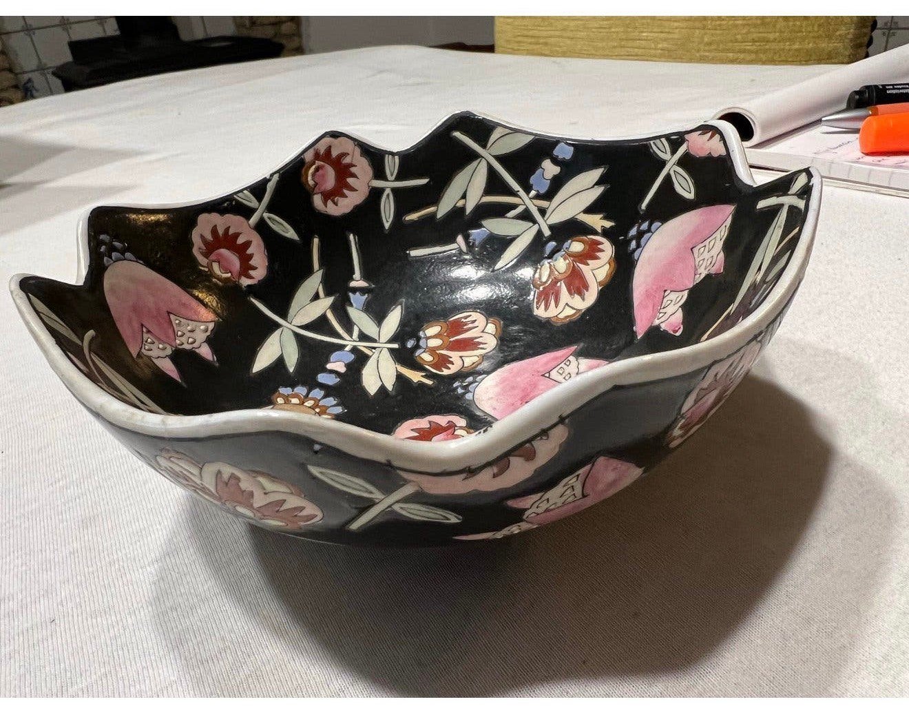 Plat en porcelaine de vaisselle vintage antique à Macao Deco, Antiquités & Art, Enlèvement ou Envoi