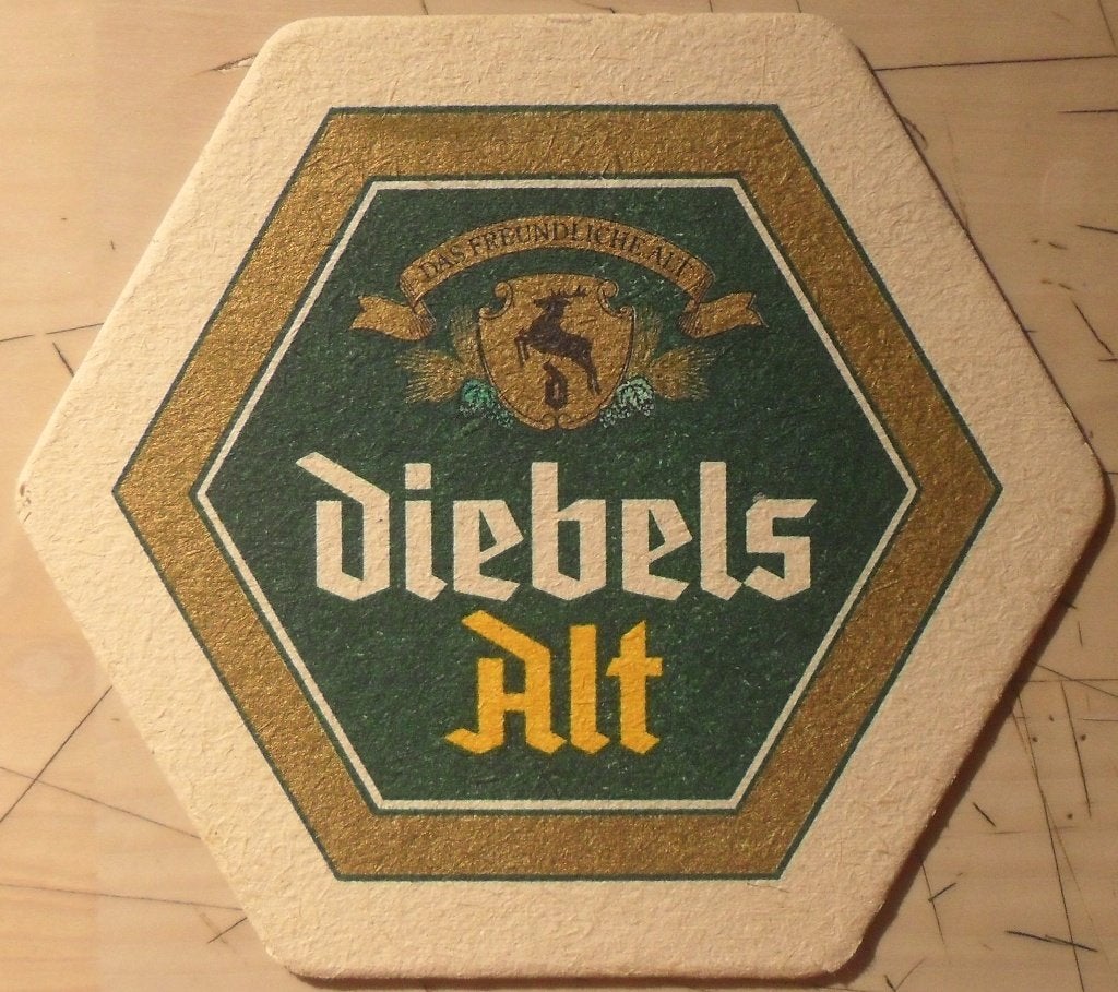 Sous-bock Diebels Alt, Collections, Marques de bière, Enlèvement ou Envoi, Sous-bock