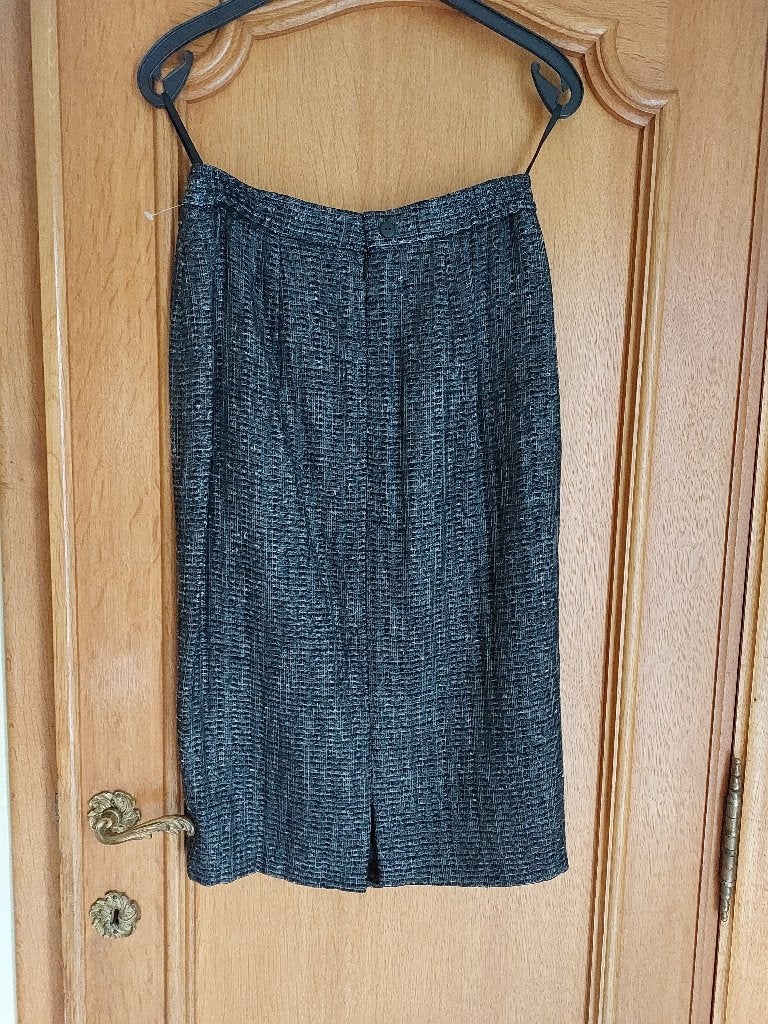 Jupe noire (fils argentés) hiver - T38 - Basler - neuve!, Kleding | Dames, Nieuw, Grijs, Onder de knie, Basler  basler