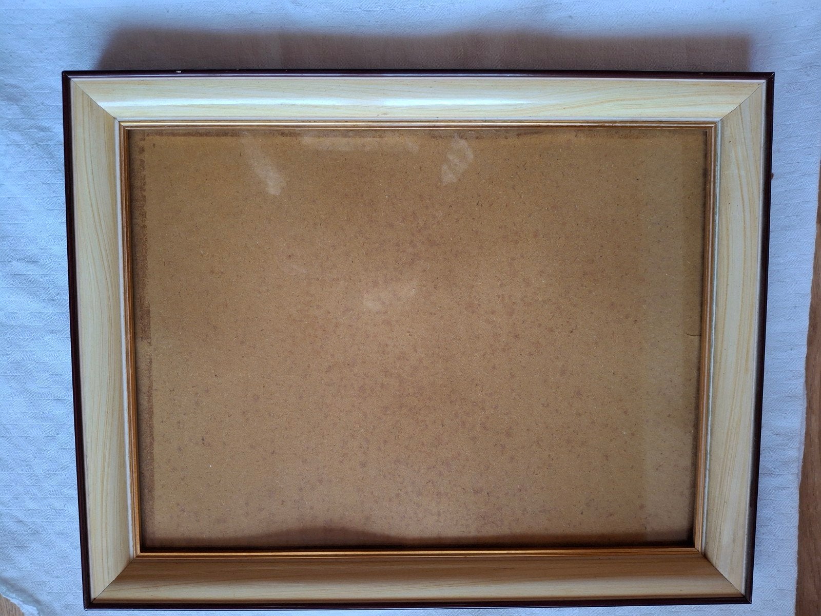 retro kader met glas 45 x 35 cm ecru/zwart, Ophalen, Beige, Met glas, 35 cm