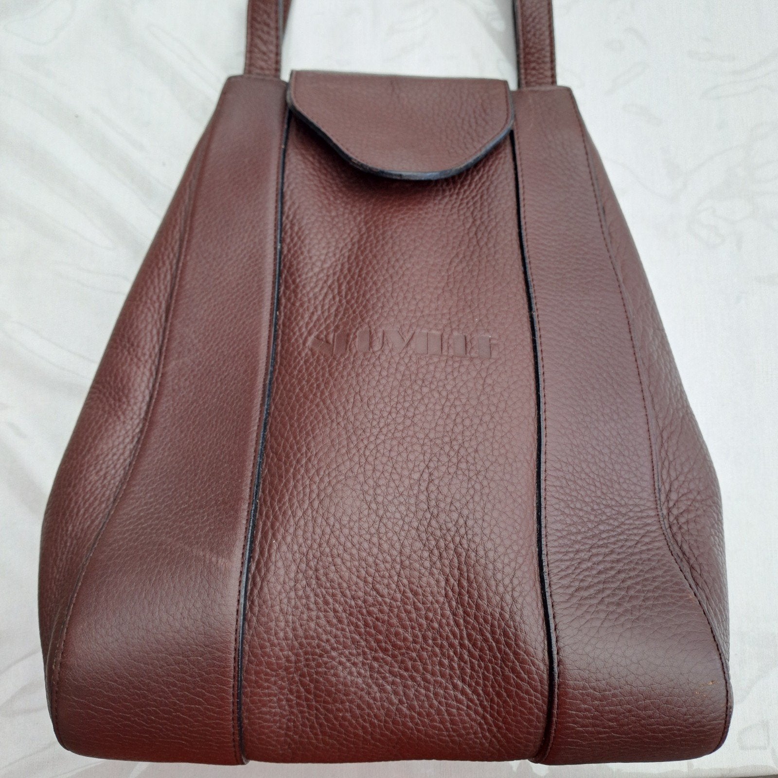 sac à main en cuir marron foncé pour femme de la marque Neuv, Enlèvement ou Envoi, Brun, Sac à main