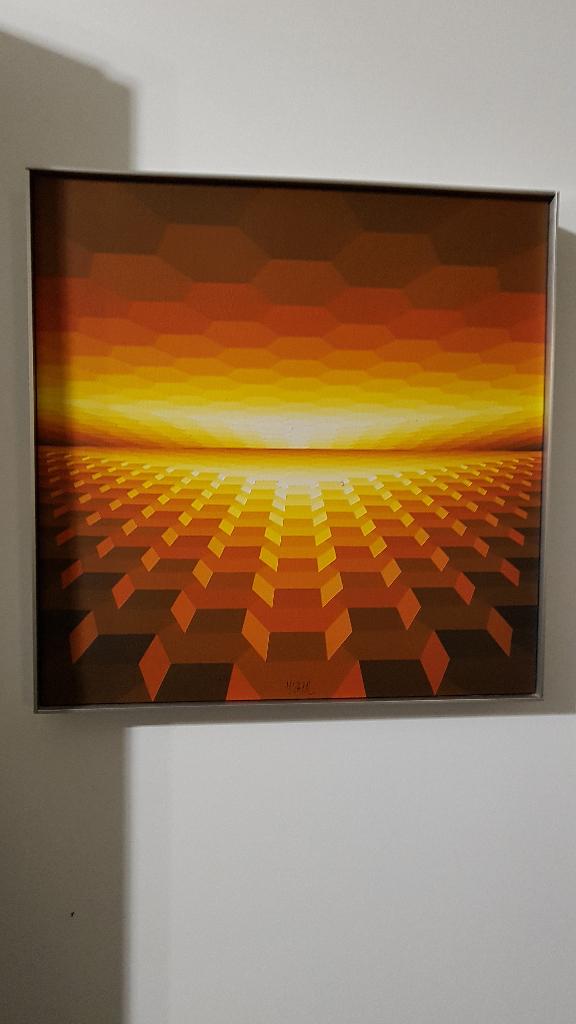 Yvaral "Horizon jaune", Antiek en Kunst, Kunst | Litho's en Zeefdrukken, Ophalen