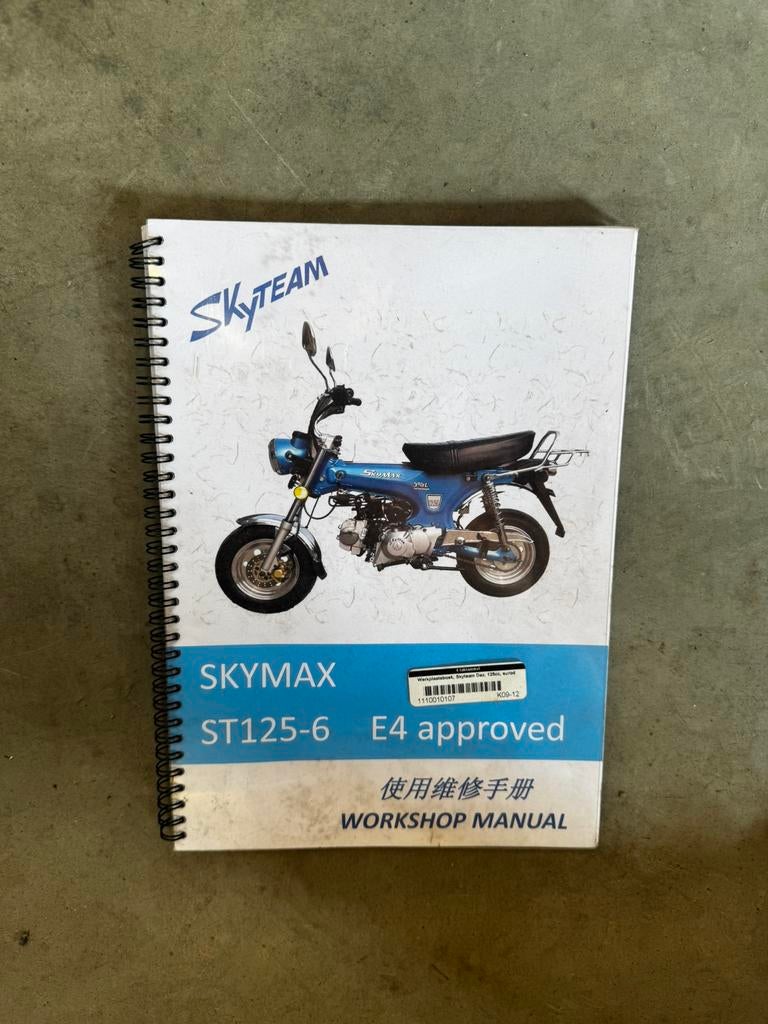 Skyteam 125cc werkplaats handeleiding, Motoren, Ophalen