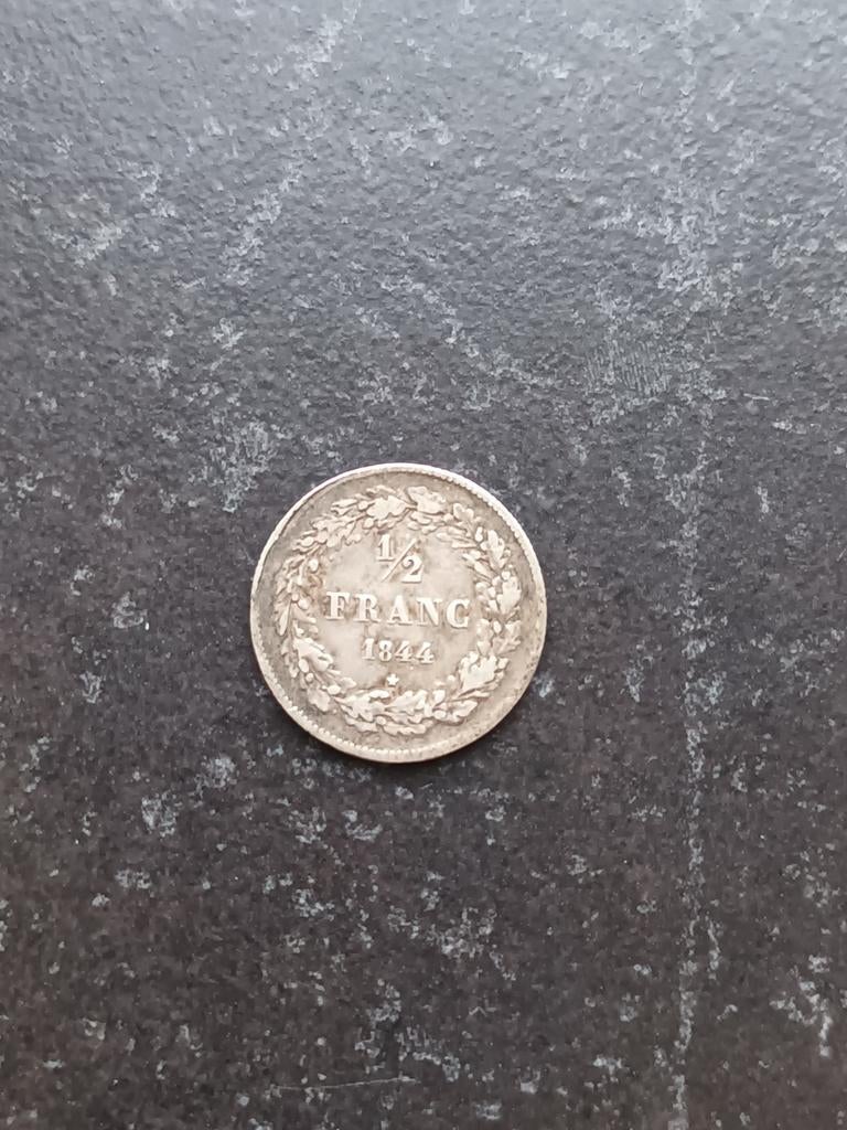 Très Très belle 1/2 Franc 1844 Leopold premier !, Enlèvement ou Envoi, Monnaie en vrac, Argent, Argent