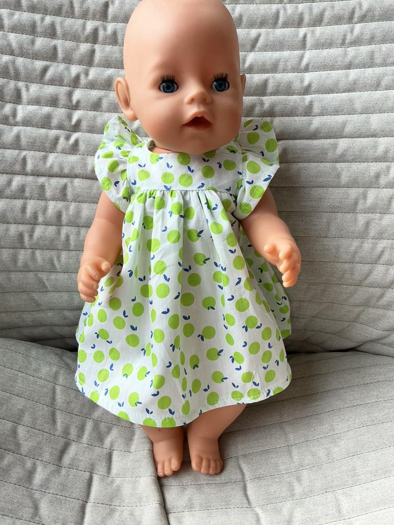 116. Babyborn: Nieuw jurkje met appeltjes, Ophalen of Verzenden, Nieuw, Babypop