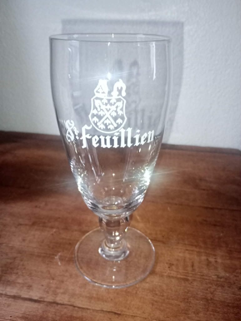 Brasserie bière ancien verre St-Feuillien, Enlèvement ou Envoi, Utilisé, Verre ou Verres, Autres marques