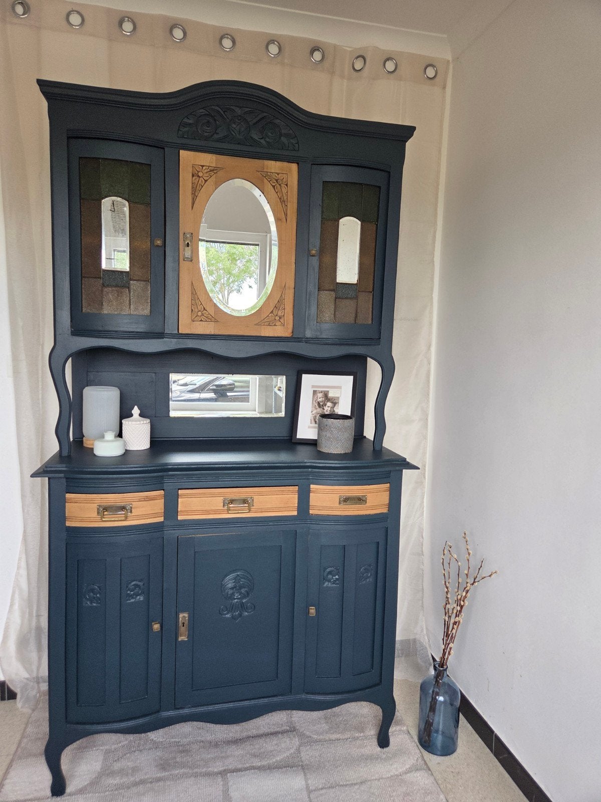 Uniek gepimpte vintage vitrinekast, Ophalen