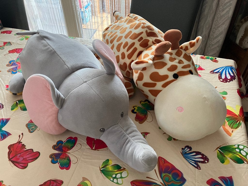 Omkeerbare knuffels Olifant / tijger en Krokodil / giraffe, Kinderen en Baby's, Ophalen of Verzenden, Olifant