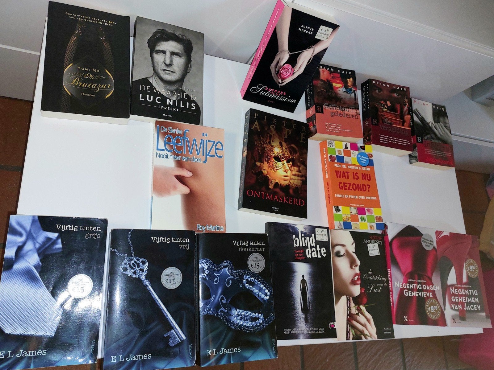 Grote collectie van 16 diverse boeken, Enlèvement