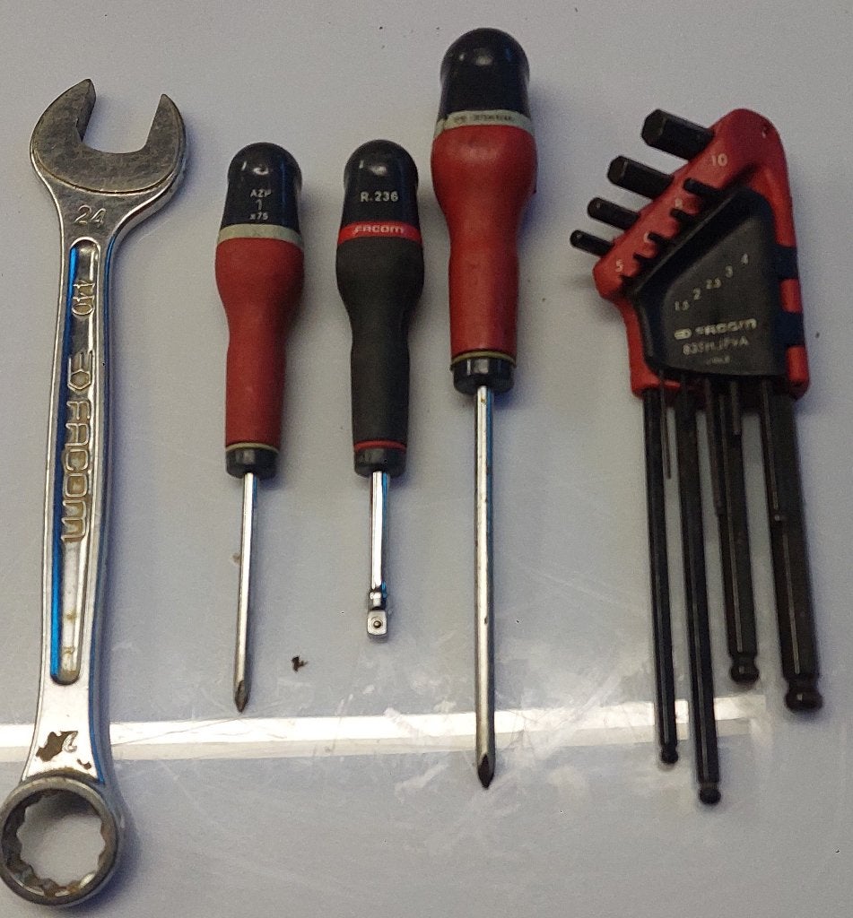 FACOM gereedschapset 24 mm sleutel inbus schroevendraaier, Ophalen of Verzenden, Zo goed als nieuw, Gereedschapsset, Facom