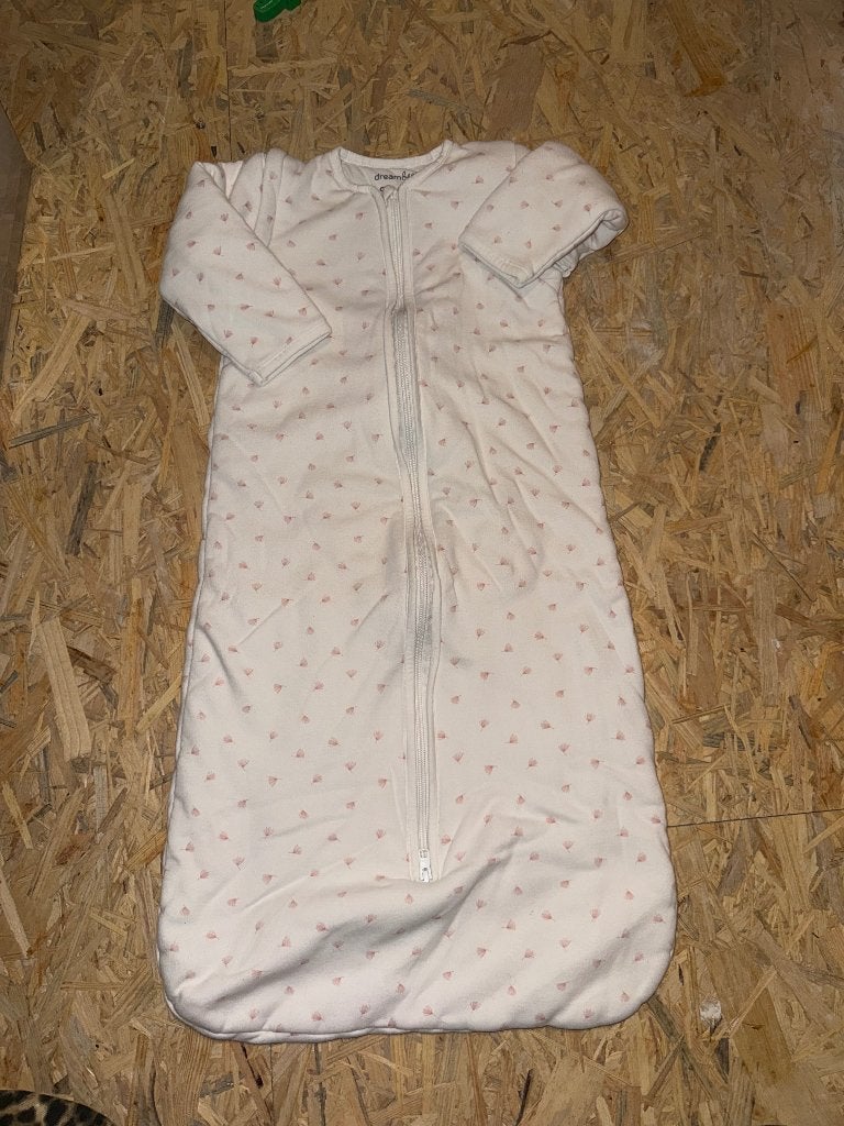 Gigoteuse Dreambee blanche à motifs rose 90 cm, Blanc, Enlèvement ou Envoi, Gigoteuse ou Couverture d'emmaillotage, Comme neuf