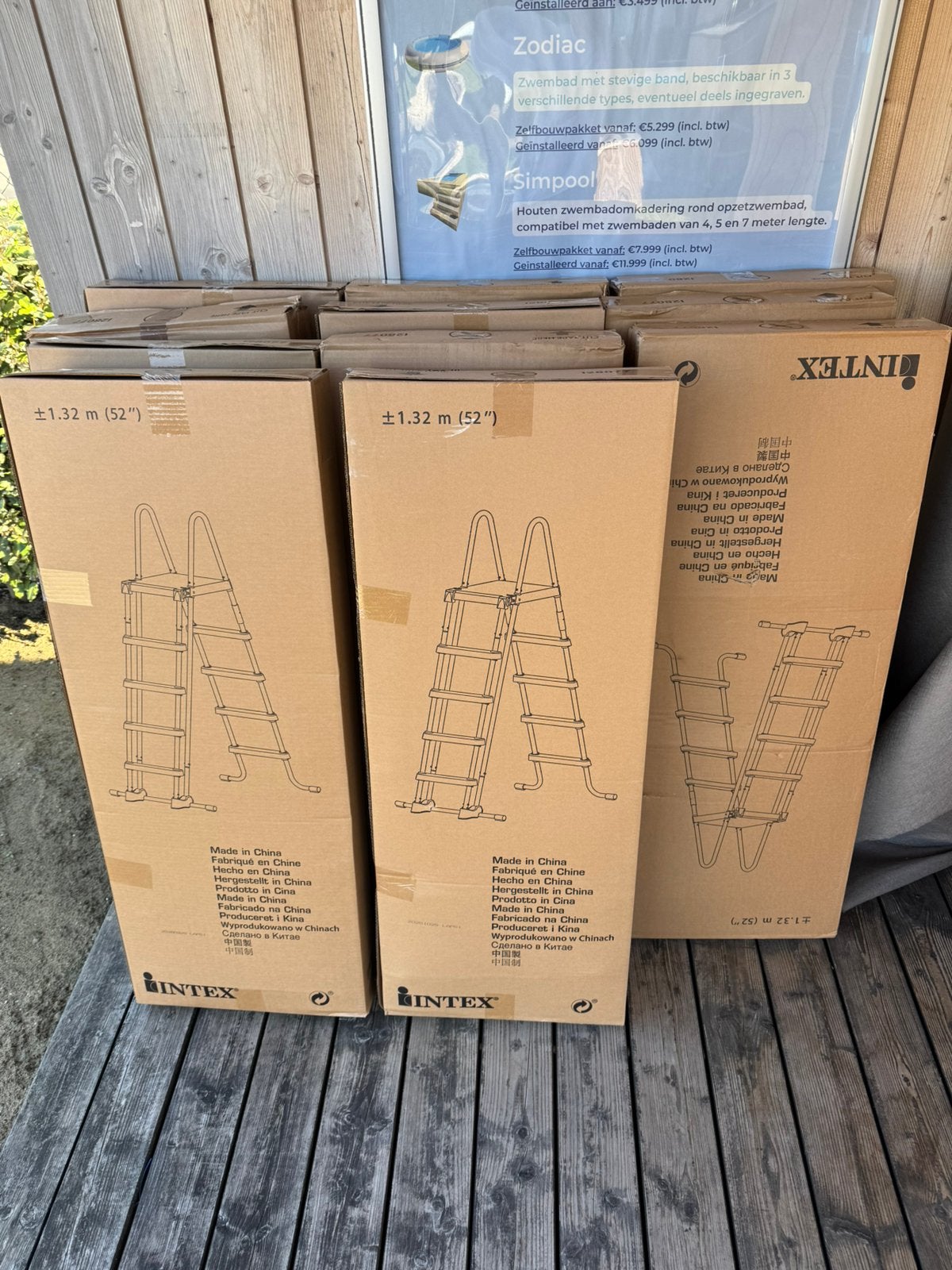 Intex trappen 1,32m hoog, Tuin en Terras, Ophalen, Zo goed als nieuw