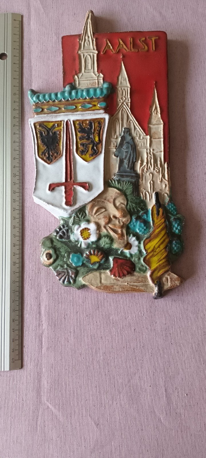 Wapenschild Stad Aalst Keramiek, Ophalen of Verzenden