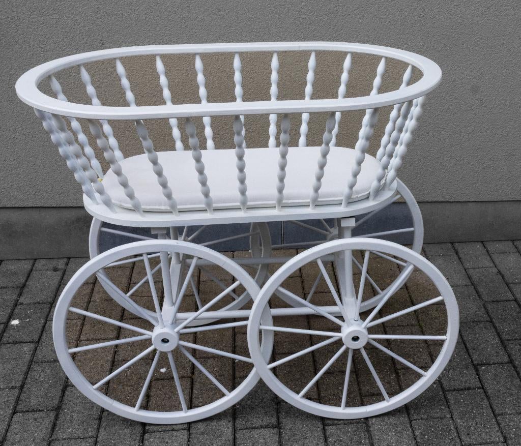 Houten witte wieg, Kinderen en Baby's, Babywiegjes en Ledikanten, Ophalen, Gebruikt, Wieg