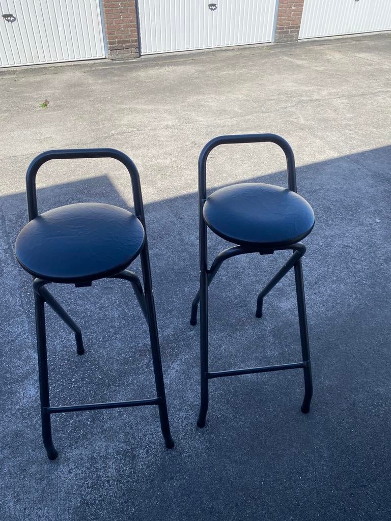 Metalen barkruk inklapbaar, Huis en Inrichting, Barkrukken, Ophalen, Zo goed als nieuw