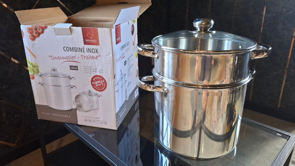 Set à couscous et cuiseur à vapeur Baumalu  - nouveau !, Neuf, Inox, Enlèvement ou Envoi, Autres marques