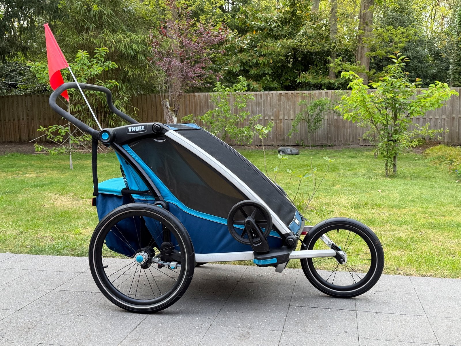 Thule Chariot Cross 2 fietskar + accessoires, Ophalen, Zo goed als nieuw, Kinderkar, Opvouwbaar