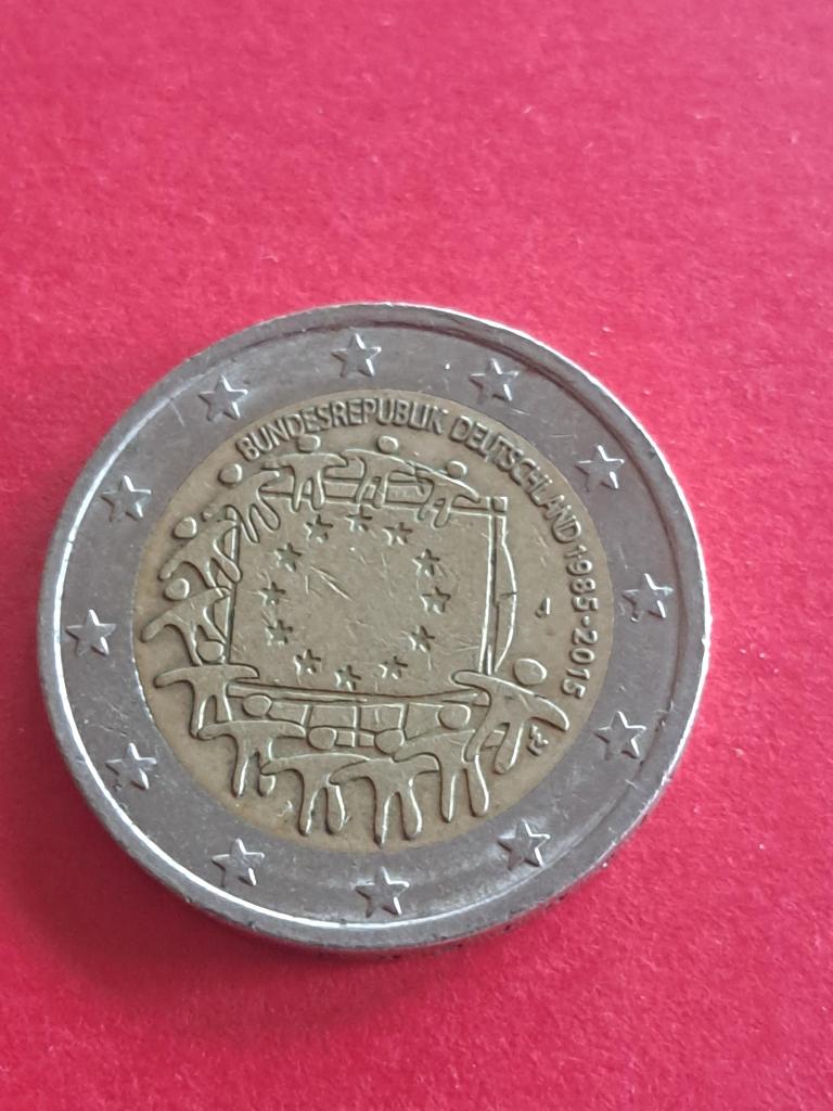 2015 J Allemagne 2 euros 30 ans du drapeau européen Hambourg, Envoi, Allemagne, 2 euros, Monnaie en vrac