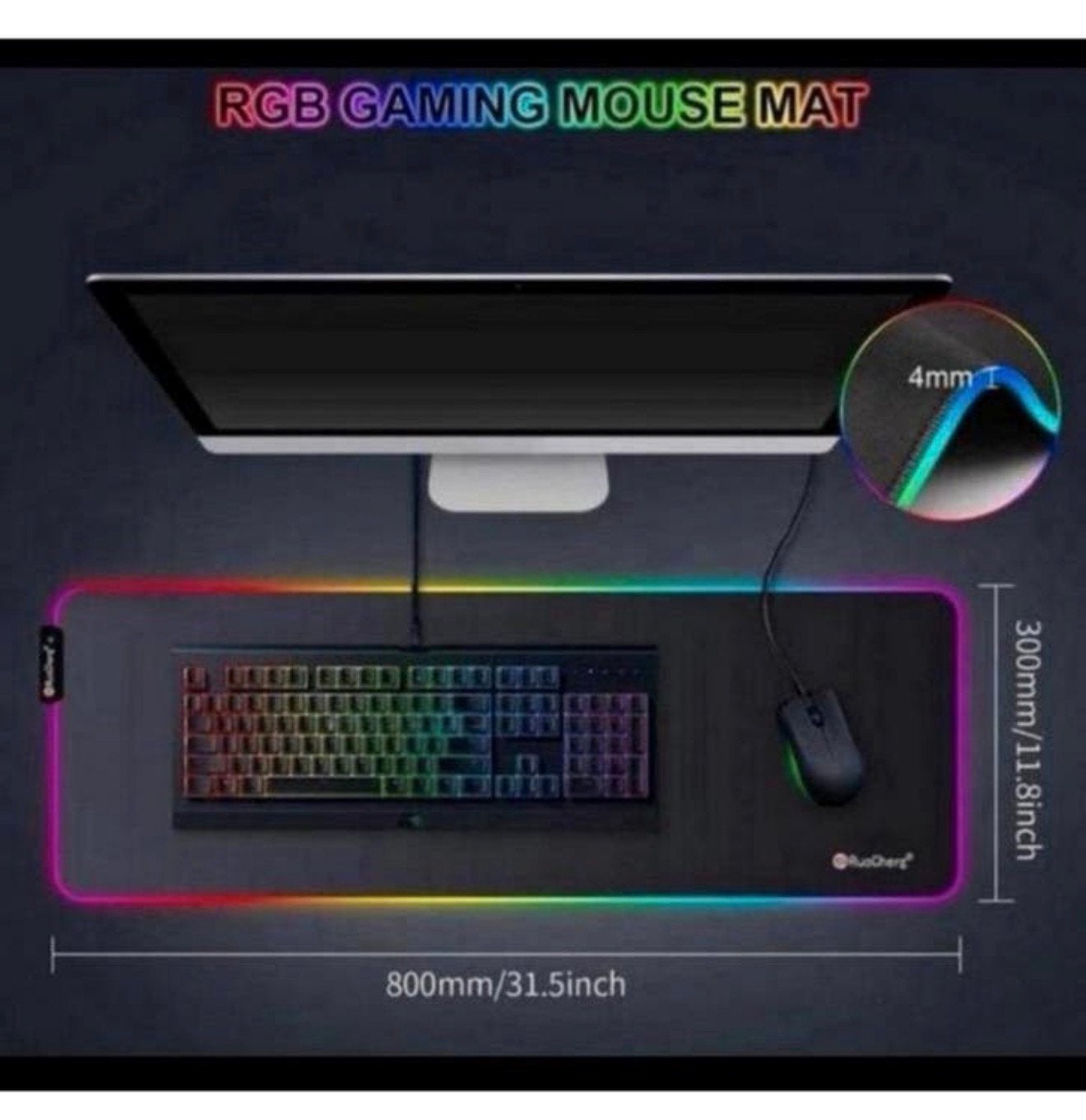 Tapis de clavier LED Game Gaming + chargeur sans fil !, Informatique & Logiciels, Enlèvement ou Envoi, Gaming tapis de souris