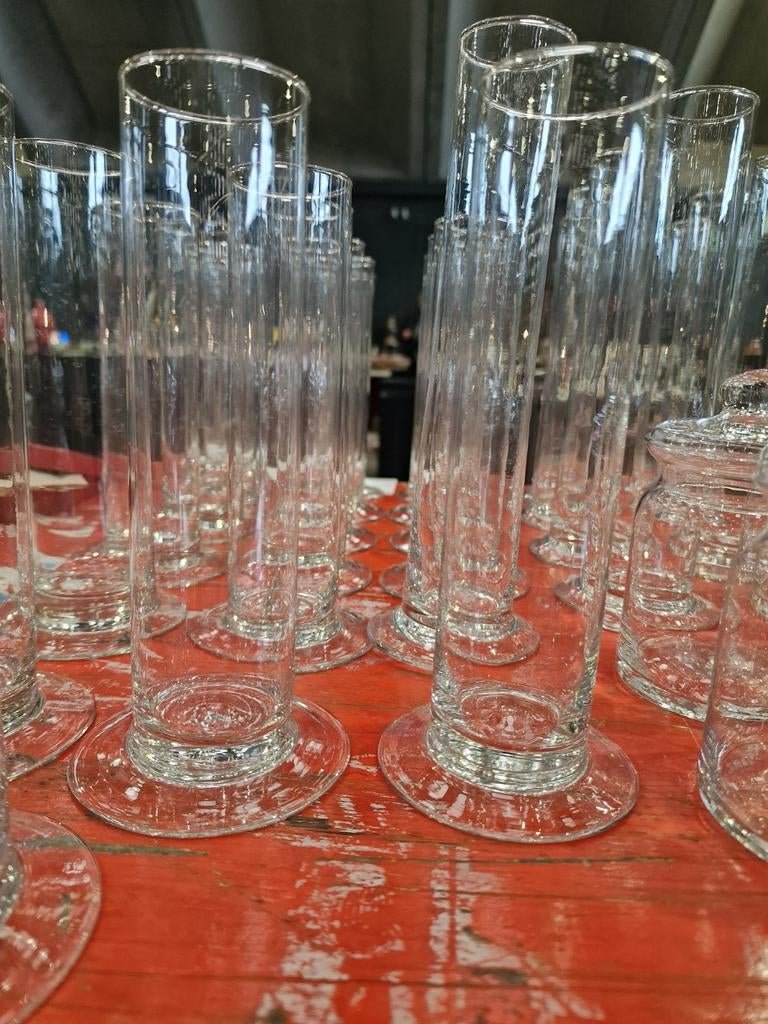 Vases solitaires de 20 cm et 25 cm et bocaux de rangement 13, Enlèvement, Verre
